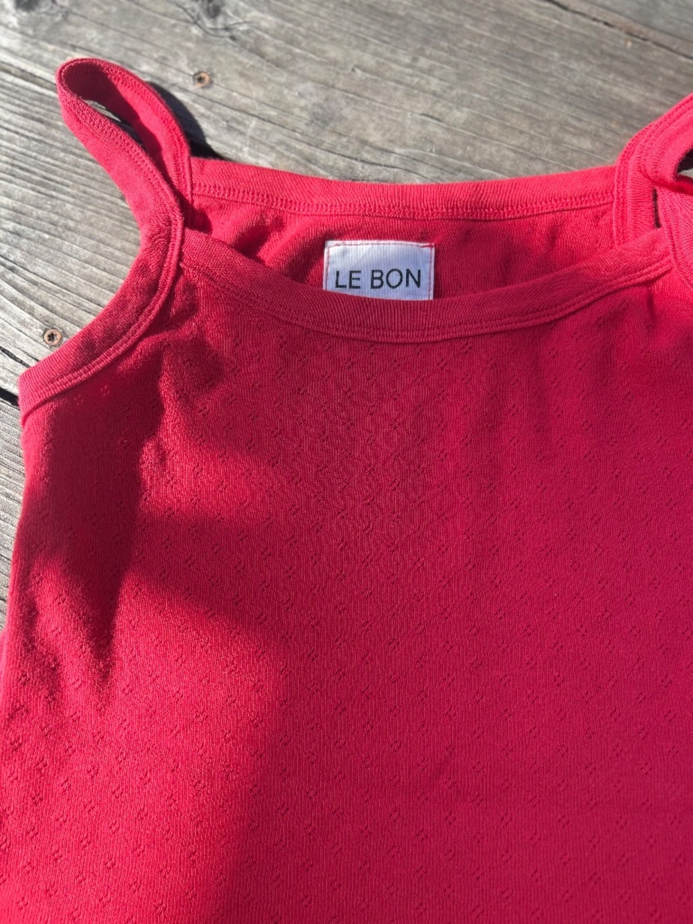 Le Bon Shoppe POINTELLE EVE CAMI- RED APPLE Size Small - Picture 4 of 7